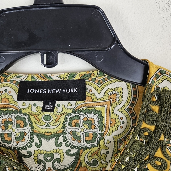 Jones New York Paisley Print Embrodered Top Size Small - Picture 5 of 7
